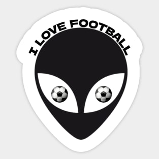 I Love Football Sticker